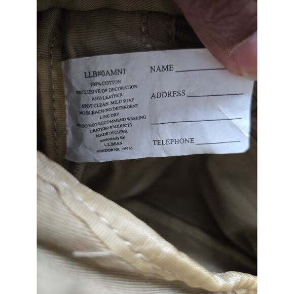 L.L. Bean Canvas Leather Crossbody Flap Field Messenger Shoulder Bag Purse Tote - Picture 6 of 9